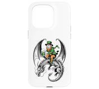 Classic Celtic Irish St Patrick Day Dragon And Leprechaun Case for iPhone 15 Pro