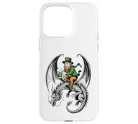 Classic Celtic Irish St Patrick Day Dragon And Leprechaun Case for iPhone 15 Pro Max