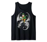 Classic Celtic Irish St Patrick Day Dragon and Leprechaun Tank Top