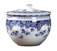 Classic Ceramic Rice Storage Container with Lid, Kitchen Sealed Rice Bucket Grain Dispenser Food Storage Jar for Flour, Soybeans, Corn, Flour, Oatmeal