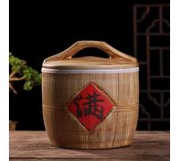 Classic Ceramic Rice Storage Jar, Large Food Container for Rice, Cereal, Flour, Sugar, Coffee