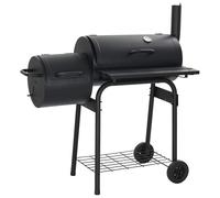 Classic Charcoal BBQ Offset Smoker Garden Picnic Cooking Grill Barbecue vidaXL