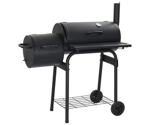 Classic Charcoal BBQ Offset Smoker Garden Picnic Cooking Grill Barbecue vidaXL