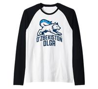 Classic Cheer Uzbekistan O‘ZBEKISTON OLG‘A Country Slogan Raglan Baseball Tee