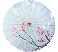 Classic Chinese-style umbrellas, hand-painted silk Chinese Oiled Paper Umbrella Handmade Classical Dance Umbrella for Girls Props(Style B)
