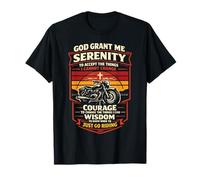 Classic Christian Motorcycle Biker Vintage Retro God Grant T-Shirt