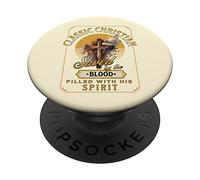 Classic Christian Saved by the Blood Filled with His Spirit PopSockets Adhesive PopGrip