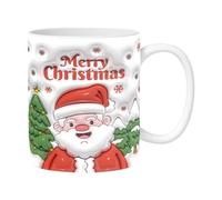 Classic Christmas Hanging Ornaments Set Christmas Mug Inflated Snowman Mug Santa Press Puffy 15oz 11oz Coffe for Festive Celebrations