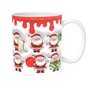 Classic Christmas Hanging Ornaments Set Christmas Mug Inflated Snowman Mug Santa Press Puffy 15oz 11oz Coffe for Festive Celebrations