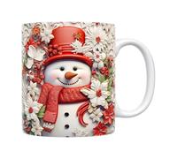 Classic Christmas Hanging Ornaments Set Christmas Mug Inflated Snowman Mug Santa Press Puffy 15oz 11oz Coffe for Festive Celebrations