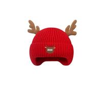 Classic Christmas Hanging Ornaments Set Red Christmas Reindeer Knitted Hat Suitable For Children And Adults Hats Warm And Interesting Hats Suitable For Holiday Parties Decor Indoor Home Gifts