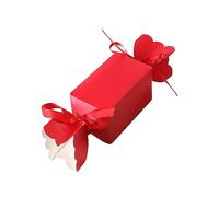 Classic Christmas Hanging Ornaments Set Red Striped Candy Box European Style Wedding Gift Packaging Flower Vase Shaped Paper Box Christmas Candy for Indoor Holiday Decor