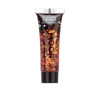 Classic Chunky Face & Body Glitter Gel by Moon Glitter - Copper Bronze - Cosmetic Festival Glitter Face Paint for Face, Body, Hair, Nails - 12ml