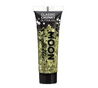 Classic Chunky Face & Body Glitter Gel by Moon Glitter - Gold - Cosmetic Festival Glitter Face Paint for Face, Body, Hair, Nails - 12ml