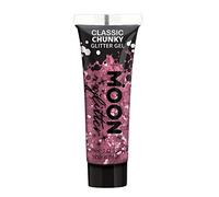 Classic Chunky Face & Body Glitter Gel by Moon Glitter - Pink - Cosmetic Festival Glitter Face Paint for Face, Body, Hair, Nails - 12ml