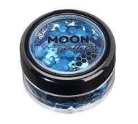 Classic Chunky Glitter by Moon Glitter - Blue - Cosmetic Festival Makeup Glitter for Face, Body, Nails, Hair, Lips - 3g