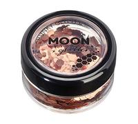 Classic Chunky Glitter by Moon Glitter - Copper Bronze - Cosmetic Festival Makeup Glitter for Face, Body, Nails, Hair, Lips - 3g