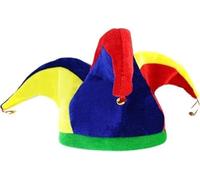 Classic Clown Hat, Funny Triangle Jester Hat for Costume Parties, Circus-Themed Events & Pranks, Vibrant Colors, One Size Fits Most Adults & Kids, Perfect for Clown Costume, Halloween, and Cosplay