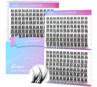 Classic Cluster Lashes, C D Curl Mix 168PCS 10-16mm Individual Eyelashes Natural Wispy Reusable DIY Lash Clusters for Daily Wear and Events Lankiz