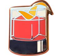 Classic Cocktail Cute Enamel Pins for Bartender Aprons, Jackets, Backpacks and Purses, Shirt and Suit Lapels, Button Badges Brooch Fashion Jewelry (Negroni)