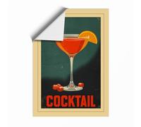 Classic Cocktail Hour Vintage Unframed Wall Art Print A4 (29.7×21cm), Wall Decor for Living Room, Bedroom, Office & Home, Art Gift