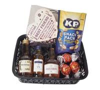 Classic Cognac & Brandy Miniature Gift Trio Basket |Gift Hamper| Cognac Gift | Alcohol Gift | For Her | Adult Gifts (Best friend Heart)