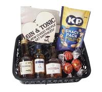 Classic Cognac & Brandy Miniature Gift Trio Basket |Gift Hamper| Cognac Gift | Alcohol Gift | For Her | Adult Gifts (Gin and tonic)