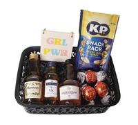 Classic Cognac & Brandy Miniature Gift Trio Basket |Gift Hamper| Cognac Gift | Alcohol Gift | For Her | Adult Gifts (Girl Power)