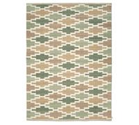 Classic Collection - Korsnäs Wool Rug 170x230 cm, Green / Beige - Green