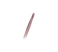 Classic Collection - Professional Eyebrow Tweezers Slanted Tip - Slanted Tweezers for Eyebrow Plucking and Hair Removal (Pink)