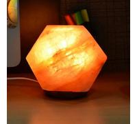Classic Collection UK7 Ltd Himalayan Pink Salt Lamp, Diamond Design carevd Shape, 4 KG, Large Size. Natural Air Purifier & Ambient Light, UK Plug Corded.