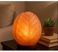 Classic Collection UK7 Ltd Himalayan Pink Salt Lamp, Leaf Design carevd Ball Shape, 4 KG, Size 22x14x14cms. Natural Air Purifier & Ambient Light, UK Plug Corded.