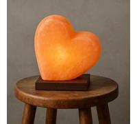 Classic Collection UK7 Ltd Himalayan Salt Lamp USB Cable Heart Shape Small Size, 100% Pure Crystal roct Salt, Natural Air Purifier & Ambient Light.