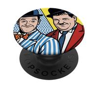 Classic Comedic Duo Pop Art Retro Bowler Hat Illustration PopSockets Adhesive PopGrip
