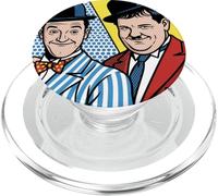 Classic Comedic Duo Pop Art Retro Bowler Hat Illustration PopSockets PopGrip for MagSafe