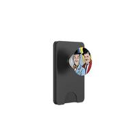 Classic Comedic Duo Pop Art Retro Bowler Hat Illustration PopSockets PopWallet for MagSafe
