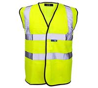 Classic Comfort Pack of 2, Hi Vis Vest Reflective Vest High Visibility Hi Viz Executive Waistcoat UK (Yellow -12X-Large )