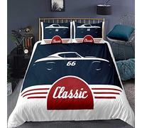 Classic Comforter Cover King Size,Retro Style Nostalgic Car Vintage Antique Ottoman Art Forms Picture,Teen Boys Decorative 3 Pieces Bedding Set (1 Duvet cover Set & 2 Pillow Shams)