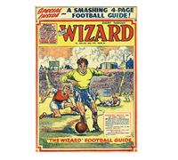 Classic Comics "The Wizard Football Guide" Fridge Magnet Retro Vintage Gift