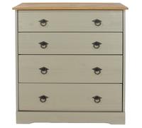 Core Products Grey Corona Classic 4 Drawer Chest Of Drawers, Grey