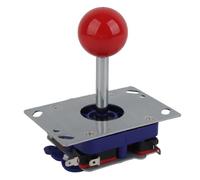 Classic Competition Style Joystick Ball, Versatile 2/4/8 Way Joystick for Gaming, Anti-Slip Nut, Suitable for Wood/Metal Panels, 1 Pc Red Ball Handle for Fighting Game Console