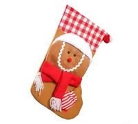 Classic Cookie Man Ornamented Christmas Stocking for a Warm Holiday Touch (A)