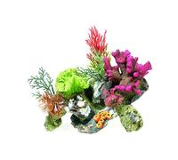 CLASSIC Coral Rocks with Plants Aquarium Ornament 170mm