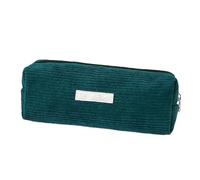 Classic Corduroy Pencil Holder - Plain Colours for Stylish School and Accessories Wfq942, Dark green, 19x7x6cm
