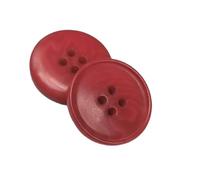 Classic Corozo Buttons - Four Colours - Three Sizes - Made and Shipped from Spain - Red, 15 mm