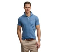 Classic Cotton and Linen Polo Superdry Bleu L
