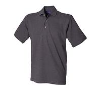 Classic Cotton Pique Heavy Polo Shirt Henbury Charcoal XXL