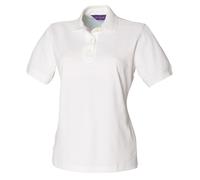 Classic Cotton Pique Polo Shirt Henbury White 18