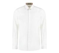 Classic Cotton Shirt with Elastane Blend - male - Burberry - Casual Shirts - White - S - Shirts S