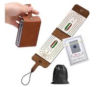 Classic Cribbage Game Personalized Travel Cribbage Board Set, Portable Wooden Cribbage Board with Pegs, Compact Travel Board Games for Family Game Nights, Road Trips, and Picnics